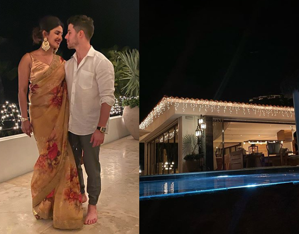 দেশে নয় বিদেশেই স্বামী নিকের সঙ্গে  দিওয়ালি সেলিব্রেট করলেন প্রিয়াঙ্কা চোপড়া। সোনালি শাড়ি, কানে ভারী কানের দুল আর হালকা মেকআপেই প্রিয়াঙ্কার দিওয়ালির লুক ছিল সত্যিই প্রশংসনীয়। নিজের পাশাপাশি বাড়িকেও সাজিয়ে তুললেন আলোর রোশনাইয়ে।