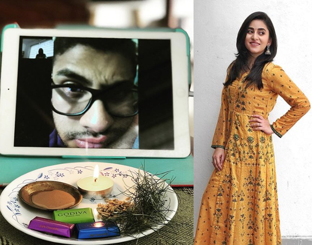 কলকাতায় নেই ভাই। তাই এবছরের ভাইফোঁটা ভার্চুয়ালিই সারতে হল টলি অভিনেত্রী ঋদ্ধিমা ঘোষকে। থালায় প্রদীপ, চন্দন, চকোলেট সাজিয়ে ভিডিও কলিংয়ে ভাইফোঁটা দিলেন ঋদ্ধিমা।