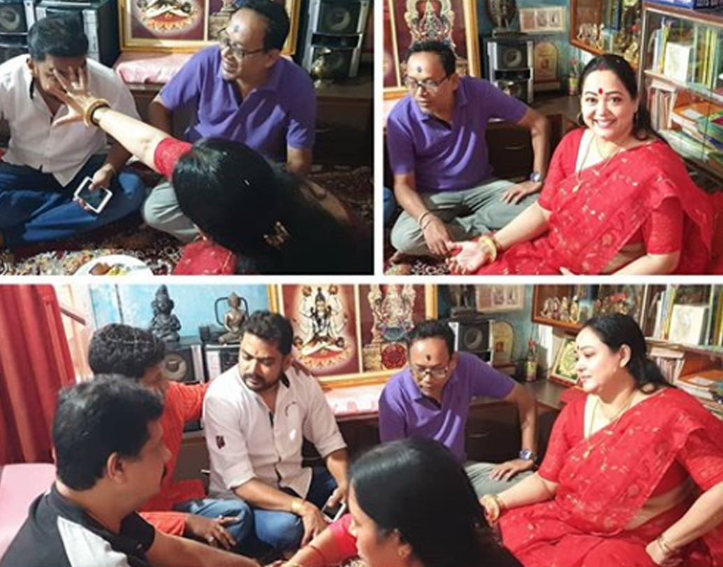 ভাইফোঁটা উপলক্ষে লাল রঙের ঢাকাই জামদানিতে সেজে উঠেছেন অভিনেত্রী অপরাজিতা আঢ্য। দিলেন ভাইফোঁটা। এ দিন পরিবারের সকলের সঙ্গে খাওয়াদাওয়া, আড্ডায় মেতে উঠলেন অভিনেত্রী।