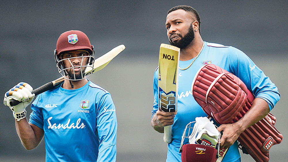 পরীক্ষা: শনিবার অনুশীলনের ফাঁকে কায়রন পোলার্ড। ছবি: পিটিআই।