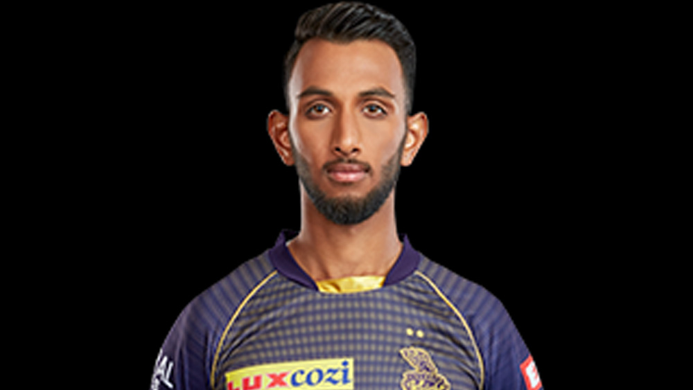 কর্নাটকের ডান হাতি মিডিয়াম ফাস্ট বোলার প্রসিদ্ধ কৃষ্ণকে নাইট রাইডার্স রেখে দিয়েছে ২০ লক্ষ টাকার বিনিময়ে। (ছবি: কেকেআর-এর অফিশিয়াল ওয়েবসাইট)