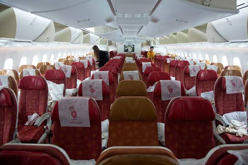 তবে সমস্ত এয়ারলাইন্স যে নীল রঙের আসন ব্যবহার করে, তা নয়। কিছু এয়ারলাইন্স যেমন আবার তাদের আসনের রং লাল রাখে। তবে নীল রংই বেশি ব্যবহার করা হয়।