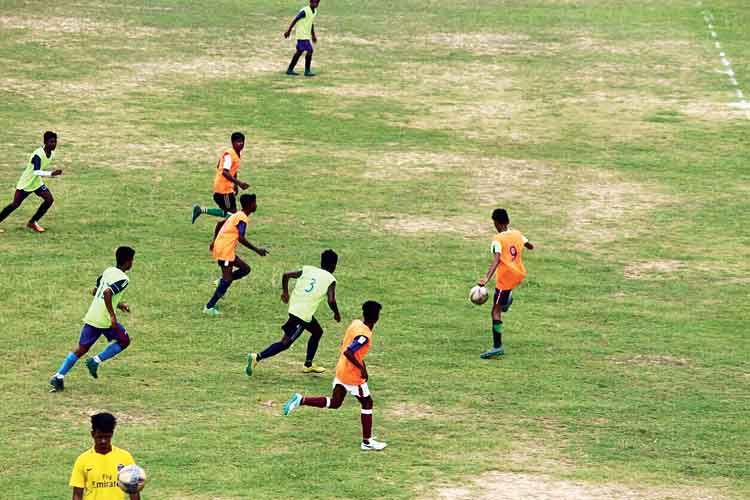 Young Footballers from district are finding it difficult to stay at night in Kolkata