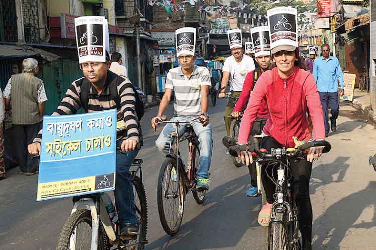 Government should build a cycle lane on bypass it would reduce the pollution and keep people healthy