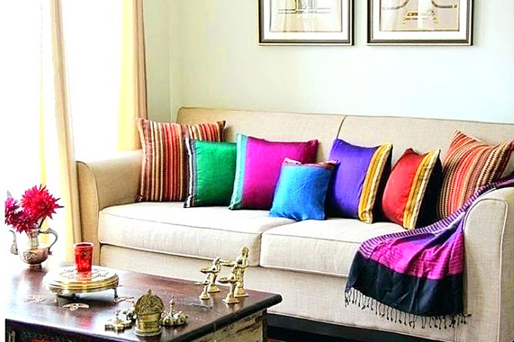 Use colourful cushions to decorate you home