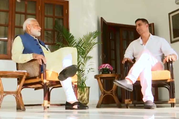 Akshay Kumar was in a interview session with PM Narendra Modi dgtl