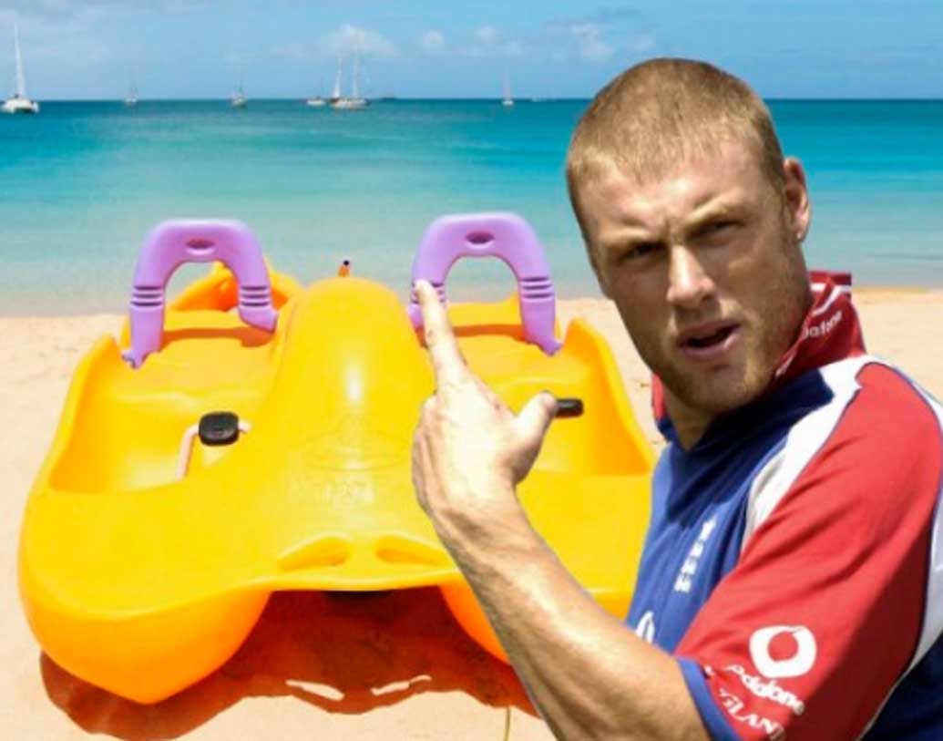 ২০০৭-এর বিশ্বকাপের আগে মদ্যপ অবস্থায় প্যাডেল বোট-এ সওয়ার হওয়ার জন্য একটা ম্যাচের জন্য নিষিদ্ধ হন ইংল্যান্ডের অ্যান্ড্রু ফ্লিনটফ। জানা গিয়েছিল, তাঁর সঙ্গে অন্য সদস্যরাও ছিলেন। তিনি নাকি এতটাই মদ্যপ ছিলেন যে, প্যাডেল বোট থেকে জলে পড়েও গিয়েছিলেন।