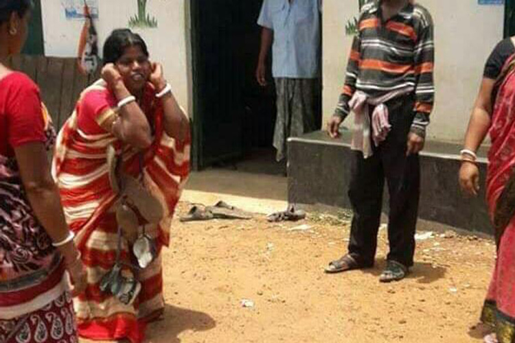 Symbolic village of TMC torture turned saffron