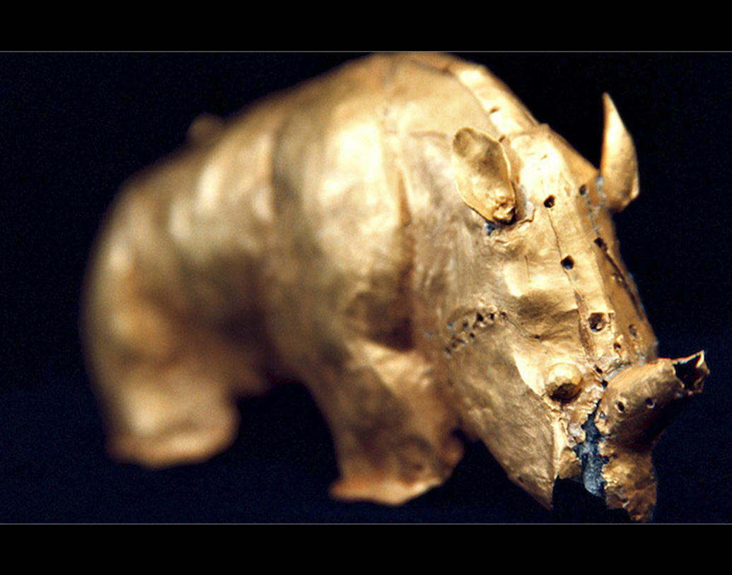 গন্ডারটি আফ্রিকার কোনও শিল্পীর তৈরি, না বাণিজ্যের মাধ্যমে এসেছিল দেশে, তা জানা যায়নি। সমাধির সঙ্গে গন্ডার দেওয়ার কোনও রীতি ছিল কি না, তাও অজ্ঞাত। এখনও চলছে এই গন্ডার নিয়ে গবেষণা।