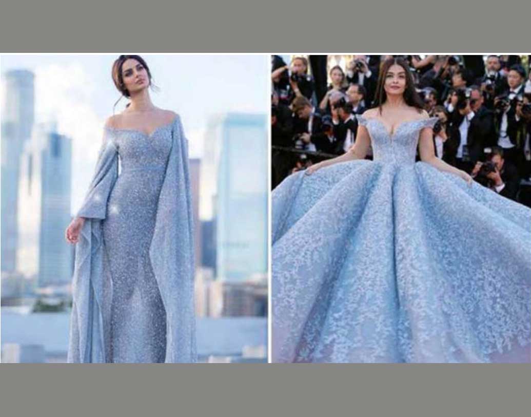 কেন এত মিল দু’জনের? প্রথমত এক রকম গাউনে দেখা গিয়েছে তাঁদের। নীলচে ধূসর গাউনে প্রায় একই রকম লাগছিল দু’জনকে।