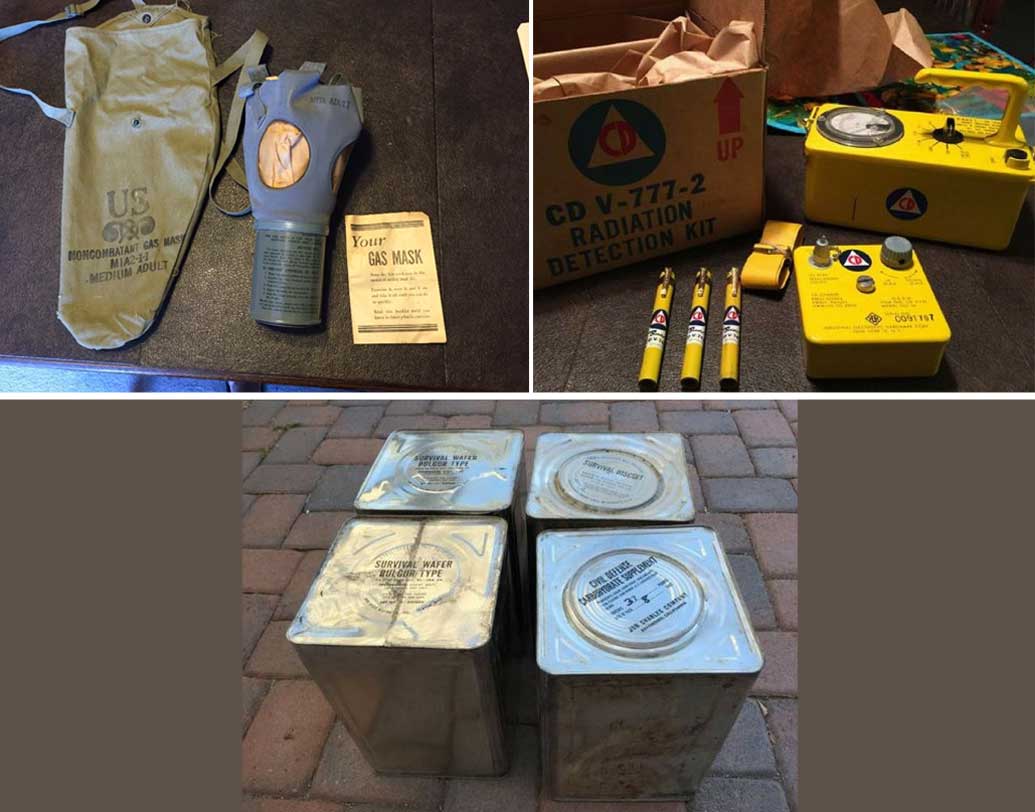 দ্বিতীয় বিশ্বযুদ্ধ ও ঠান্ডা যুদ্ধের সময়ে ব্যবহৃত নানা সরঞ্জাম যেমন হ্যাম রেডিও, গেগার কাউন্টার, জলের ব্যারেল দিয়ে তিনি সাজাচ্ছেন এই বাঙ্কার।