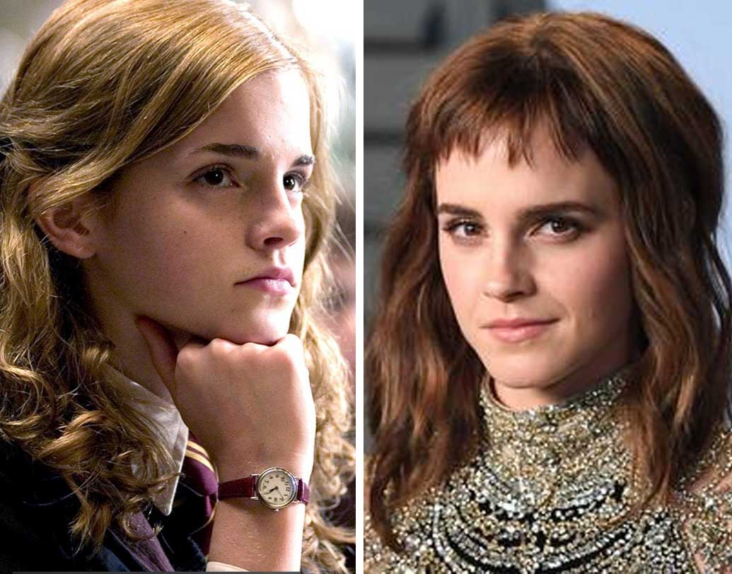 এমা ওয়াটসন (হারমায়নি গ্রেঞ্জার): সিরিজের প্রধান তিনটি চরিত্রের মধ্যে একটি হারমায়নি গ্রেঞ্জার চরিত্রটিতে প্রাণ এনে দিয়েছিলেন এমা ওয়াটসন। ২০১১ সালে সিরিজটি শেষ হওয়ার পর এমা অভিনয়ে আরও বেশি করে নজর দেন। ২০১৭ সালে 'বিউটি অ্যান্ড দা বিস্ট'-এর অন্যতম বেল্লির চরিত্রে অভিনয় করে দর্শকদের দৃষ্টি আকর্ষণ করেন তিনি।