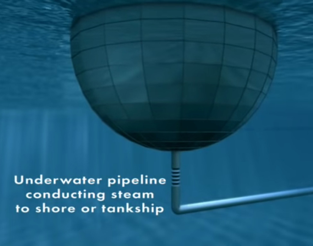 এই ট্যাঙ্কটির সঙ্গে একটি আন্ডারওয়াটার পাইপলাইন যুক্ত করা থাকবে যা বাষ্প সঞ্চালনের জন্য ব্যবহার করা হবে।
