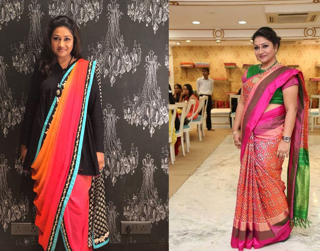 মেয়েদের ফিগারে যে কোনও খুঁত ঢাকতে শাড়ি সেরা উপায় বলে মনে করেন ডলি জৈন। তাঁর হাতের ট্যাটু বলছে, ‘আমি আমার সময়ের থেকে ছ’গজ এগিয়ে আছি’।