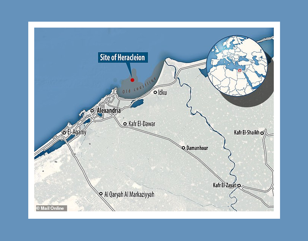 পুরাতাত্ত্বিক ও গবেষকদের মতে, খ্রিস্টপূর্ব দ্বিতীয় শতাব্দীতে বার বার ভূমিকম্প ও সুনামির আঘাতেই এই শহরটি ধীরে ধীরে ডুবতে শুরু করে এবং শহরবাসীরা নৌকাগুলিতে মূল্যবান সম্পদ নিয়ে অন্য কোথাও চলে যাওয়ার চেষ্টা করছিল। সেই সময়ই কোনও এক প্রাকৃতিক দুর্যোগের শিকার হয়ে সমগ্র শহরটিই তলিয়ে যায়।