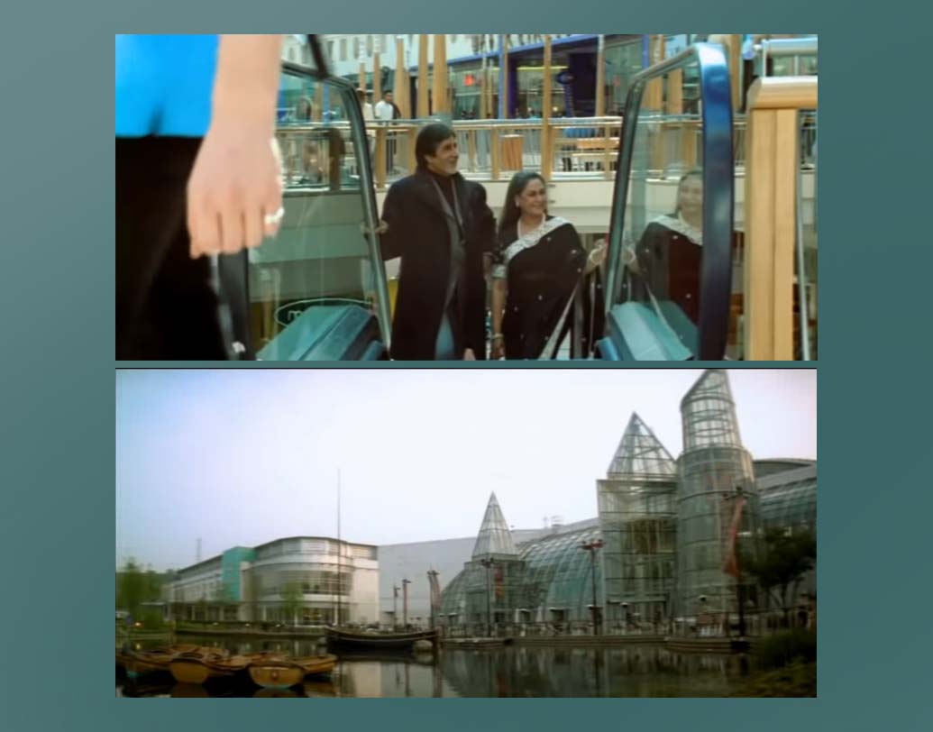 অমিতাভ ও জয়া বচ্চন ছেলেকে সারপ্রাইজ দিতে লন্ডনে এসে হৃতিককে ফোন করেন। হৃতিক তাঁদের ব্লু ওয়াটার শপিং মলে দেখা করতে বলেন। ব্লু ওয়াটার শপিং মল আসলে লন্ডনে নয়, কেন্টে অবস্থিত।