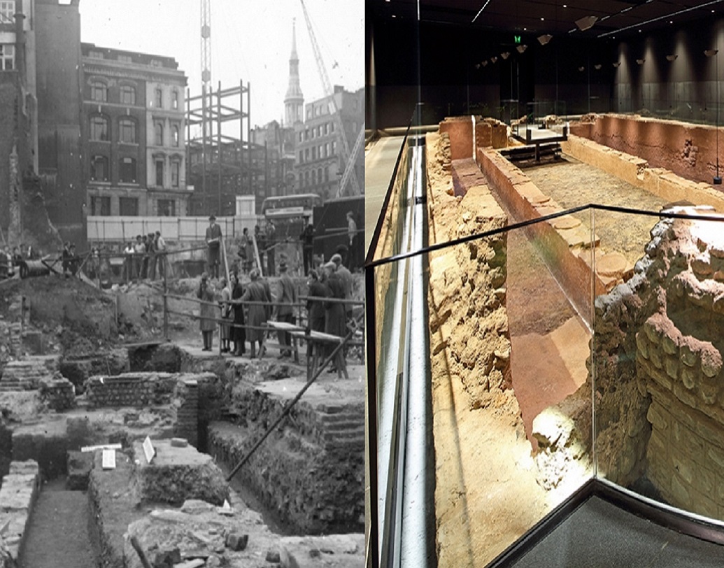 ১৯৫৪ সালে বাকলার্সবেরি হাউস তৈরি করার সময় এই মিথ্রাউমটি খুঁজে পাওয়া যায় এবং বাকলার্সবেরি হাউস জায়গা ছাড়তে না চাওয়ায় এই মিথ্রাউমটিকে মিউজিয়ামে রূপান্তরিত করা হয়। ১৯৬২ সালে ১০০ মিটার দূরে টেম্পল কোর্টে সরিয়ে নিয়ে গিয়ে ‘ওপেন এয়ার পাবলিক ডিসপ্লে’ হিসাবে রাখা হয় এটি।