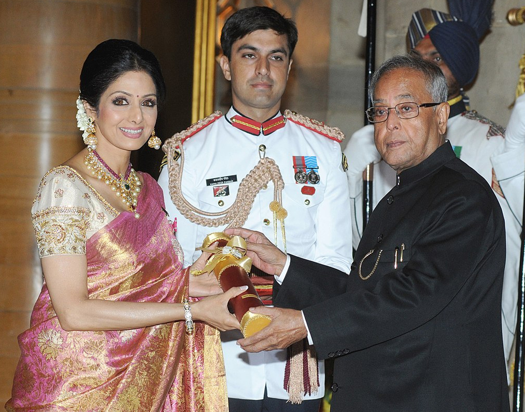 অভিনয় জীবনের স্বীকৃতিস্বরূপ পেয়েছেন অজস্র পুরস্কার। ২০১৩ সালে ভূষিত হন ‘পদ্মশ্রী’ সম্মানে। ২০১৭ সালের ‘মম’ ছবিতে অভিনয়ের সুবাদে সেরা অভিনেত্রী বিভাগে পান মরণোত্তর জাতীয় পুরস্কার।