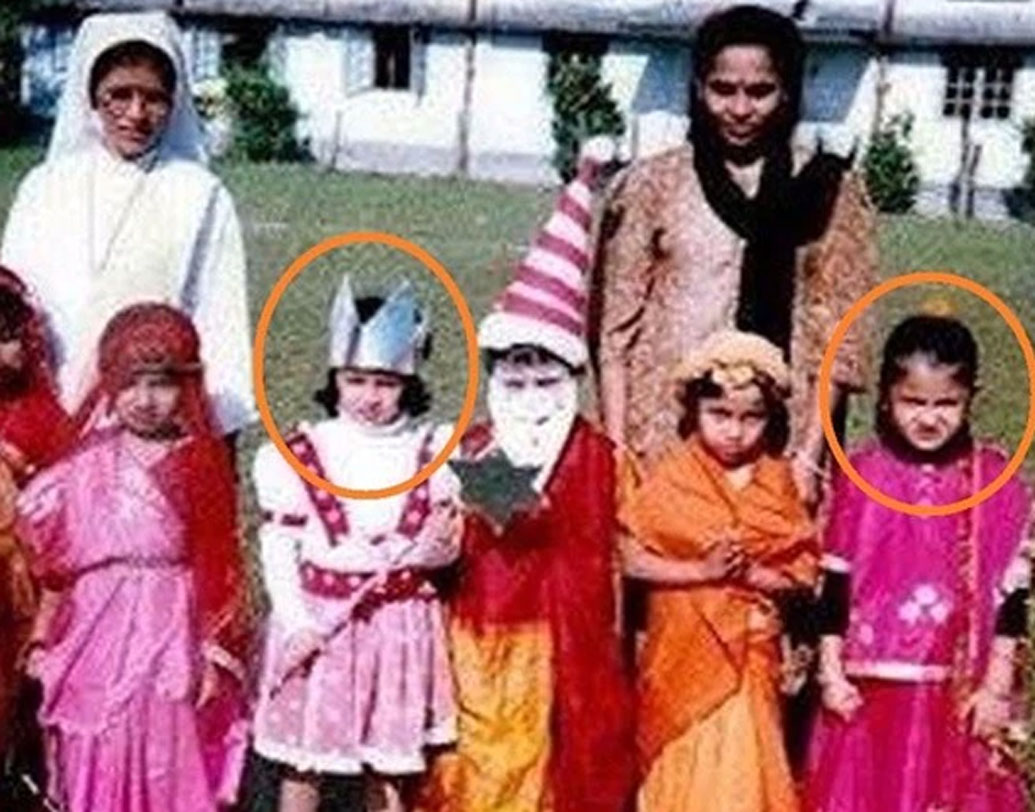 সাক্ষী ধোনি এবং অনুষ্কা শর্মা: দু’জনের মধ্যে মিল কোথায়? সবাই একবাক্যে বলবেন দু’জনেই ক্রিকেটারের স্ত্রী। কিন্তু জানেন কি তাঁদের দু’জনের মধ্যে আরও একটা মিল রয়েছে? দু’জনে সহপাঠী ছিলেন। পাশের ছবিটা স্কুলের একটা অনুষ্ঠানে। যেখানে গোলাপি ঘাগরা-চোলি পরে রয়েছেন অনুষ্কা আর সাক্ষীর পরনে পরীর পোশাক।