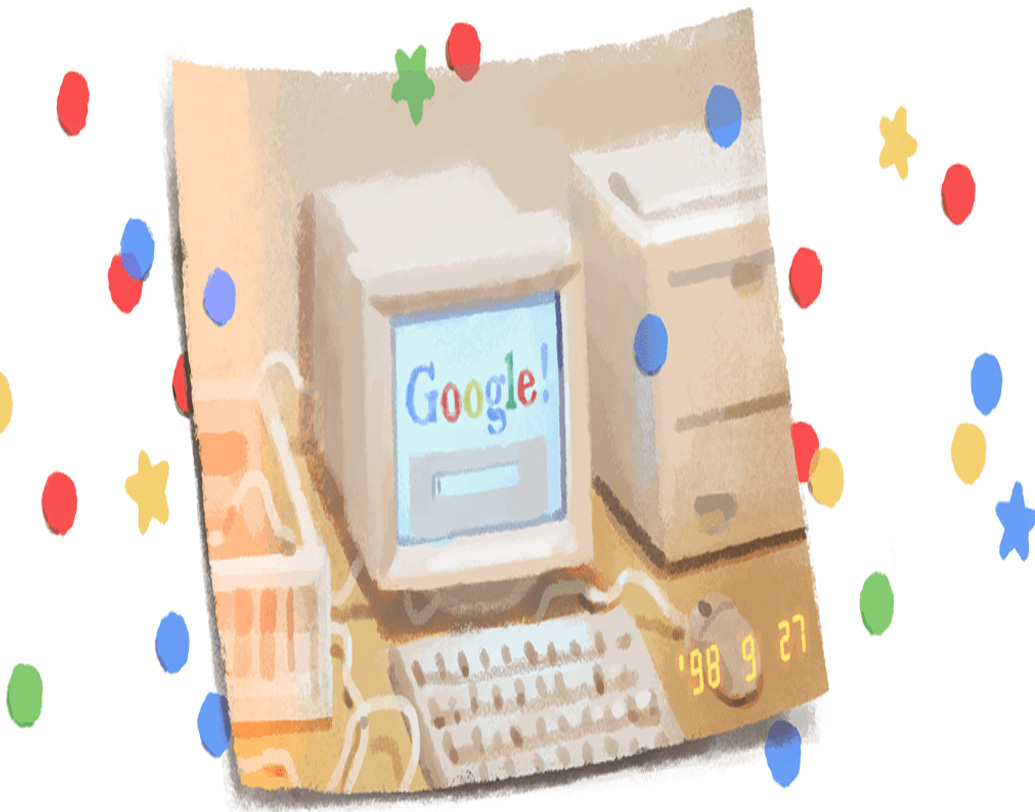 গুগলের ডোমেন প্রথমে রেজিস্টার্ড হয় ১৯৯৭ সালের ১৫ সেপ্টেম্বর। সংস্থার জন্মদিন পালন করা হয় প্রতি বছরের ২৭ সেপ্টেম্বর। অর্থাত্ আজ গুগলের ২১তম জন্মদিন।