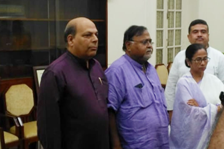 Omprakash Mishra joins TMC in CM's chamber