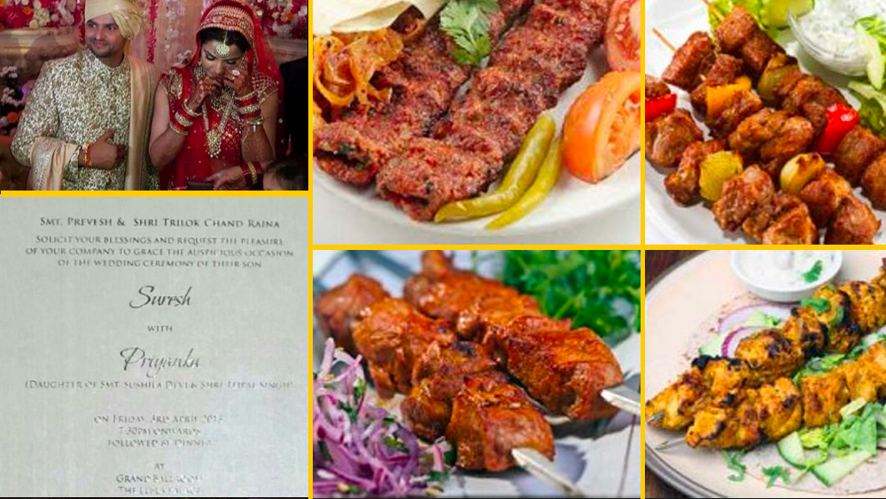 লখনউয়ের কাবাব ও বিরিয়ানির ভক্ত রায়না তাঁর বিয়ের ভোজও সাজিয়েছিলেন নিজের পছন্দ অনুসারে। ভুলভুলাইয়ার শহরের বিখ্যাত ‘টুন্ডে কাবাব’ দোকান থেকে তাঁর বিয়ের মেনু তৈরি করতে দিল্লি গিয়েছিলেন রন্ধনশিল্পীদের একটি বিশেষ দল।