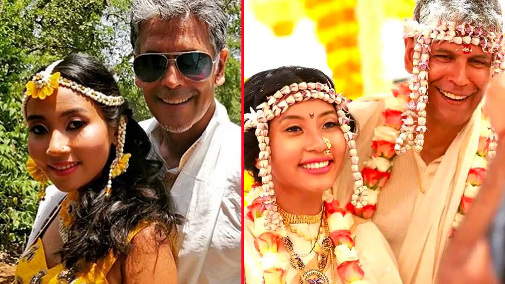 দ্বিতীয় বিয়ে ২০১৮ সালে। ২৮ বছর বয়সি বান্ধবী অঙ্কিতা কোনওয়ারকে বিয়ে করেন ৫৩ বছরের মিলিন্দ। দু’জনের ঘনিষ্ঠ ছবি শেয়ারও করেন নিয়মিত।