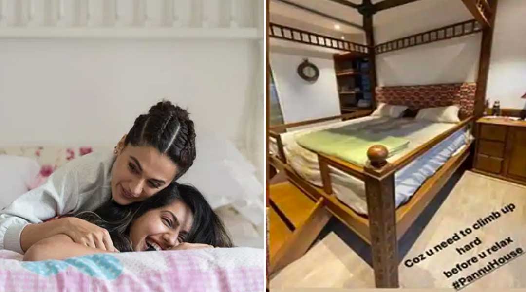 তাঁর বেড রুমে বিছানার সঙ্গে সিঁড়ি রয়েছে। বিশ্রাম নিতে গেলে এই সিঁড়ি বেয়েই উঠতে হয় তাঁকে। কারণ ‘একটু আরামের জন্য অনেক কঠোর পরিশ্রমের প্রয়োজন’। বিছানার ছবি শেয়ার করে এমন ক্যাপশন দিয়েছেন নিজেই।