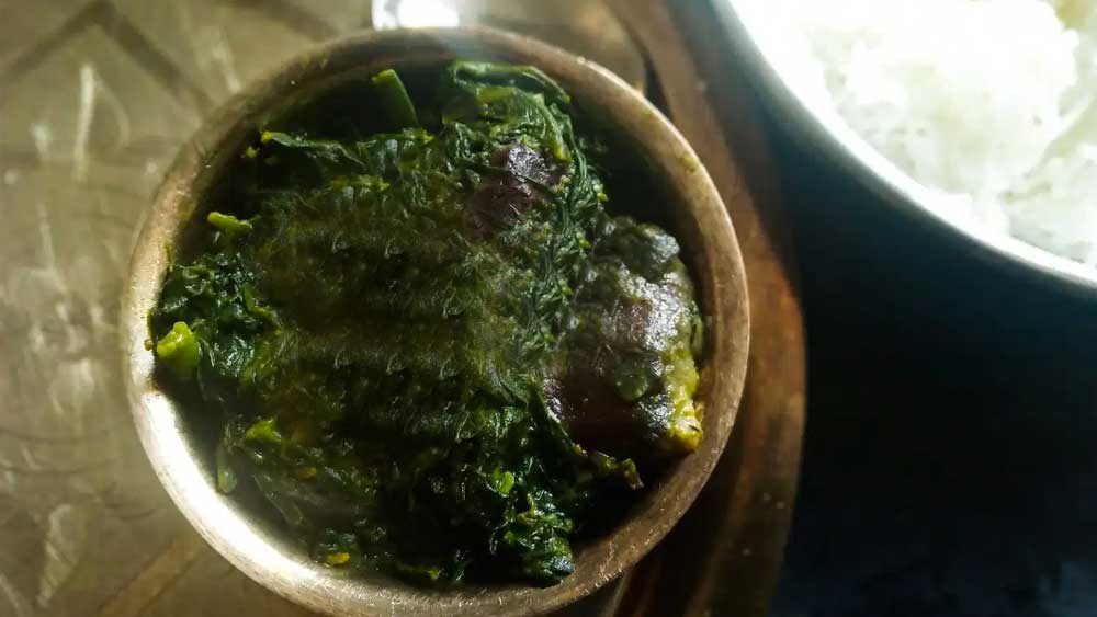 খোসলাশাকও রান্না করা হয়েছিল অমিতের জন্য।