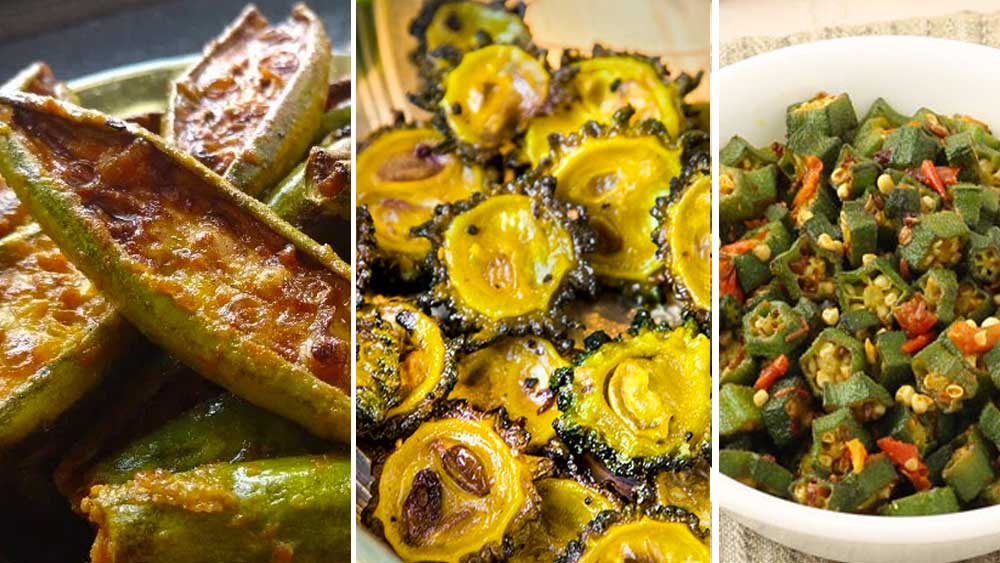 ছিল ৩ রকমের ভাজা। শনিবারের মধ্যাহ্নভোজে অমিতের পাতে পড়েছিল পটলভাজা, উচ্ছেভাজা এবং ঢ্যাঁড়শভাজা।