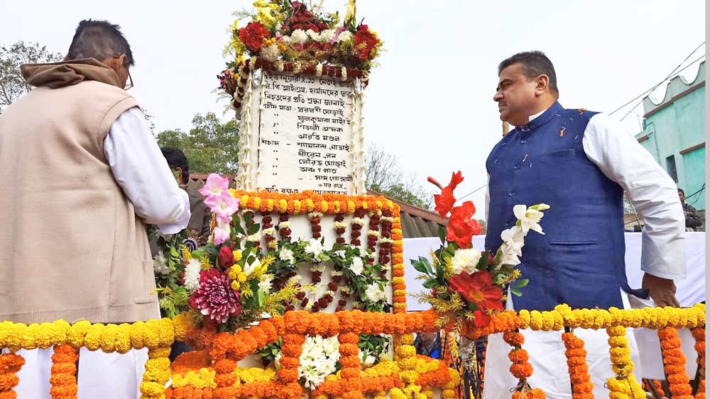 চলতি বছরের ৭ জানুয়ারি নেতাই শহিদ বেদিতে। ফাইল চিত্র।