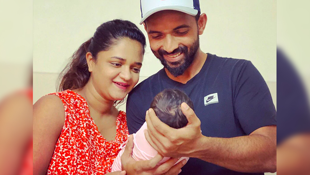 ২০১৯ সালে কন্যাসন্তানের জন্ম দেন রাধিকা। সে সময় রাহানে ব্যস্ত ছিলেন ওয়েস্ট ইন্ডিজের বিরুদ্ধে টেস্ট সিরিজে। সোশ্যাল মিডিয়ায় সক্রিয় রাধিকা মা হওয়ার আগে ছবি দিয়েছিলেন তাঁর বেবি বাম্প-এরও।