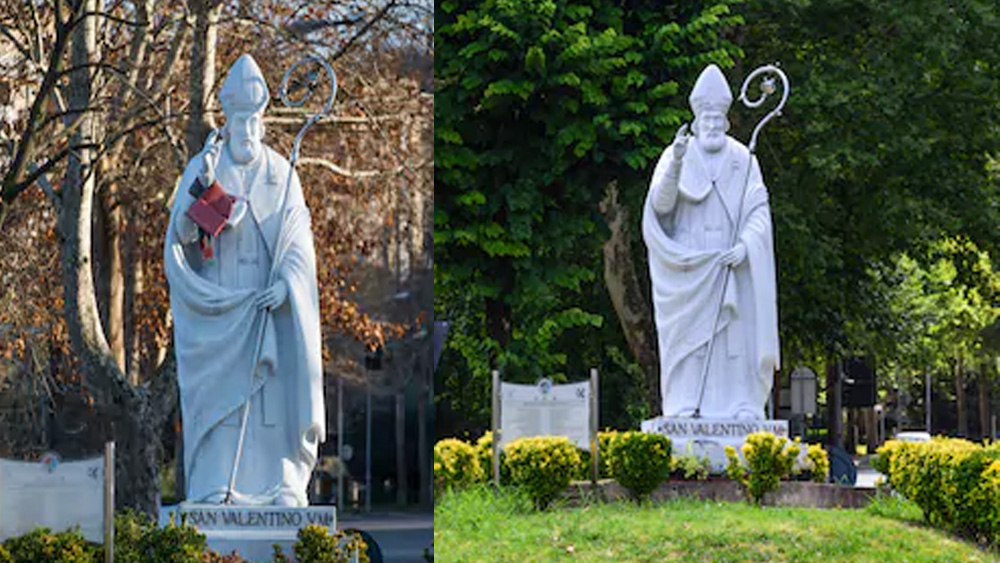 লাতিন শব্দ ‘ভ্যালেন্টাইনাস’ বা ‘ভ্যালেন্টাইনাস’-এর অর্থ সুযোগ্য বা শক্তিশালী। রোমান ক্যাথলিকদের নথি অনুযায়ী, দ্বিতীয় থেকে অষ্টম শতক অবধি খ্রিস্টধর্মের অন্তত এক ডজন সন্তের নামের পাশে যুক্ত হয়েছে ‘ভ্যালেন্টাইন’ উপাধি। তাঁদের অনেকেই রাজরোষে প্রাণ দিয়েছিলেন | তাই ঠিক কার জন্য ভ্যালেন্টাইন ডে পালিত হয়, তা নিয়ে অনেক জটিলতা দেখা দেয় | ৮২৭ খ্রিস্টাব্দে এই উপাধি এসেছে একজন পোপের নামের পাশেও। তবে তাঁর সম্বন্ধে বেশি তথ্য পাওয়া যায় না।