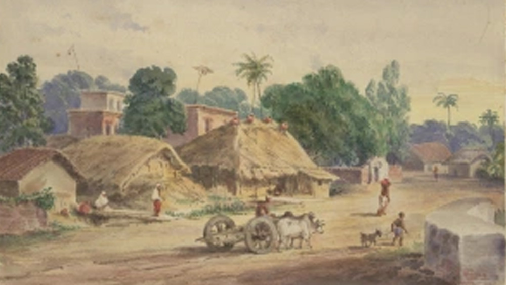 ব্রিটিশ আমলে কুমোরটুলি, জোড়াসাঁকো, কলুটোলা, বৌবাজার এলাকায় দেশীয় জনবসতি বেশি ছিল। ইউরোপীয়রা এখানে বিশেষ পা রাখতেন না। অরমি সাহেব বিবরণ দিয়েছিলেন, জোড়াবাগান, কুমোরটুলিতে ভারতীয় ব্যবসায়ীদের বাড়িঘর লুঠ করেছিল নবাব সিরাজের বাহিনী। ১৮২৫ খ্রিস্টাব্দে মেজর আই পি শক এবং ক্যাপ্টেন টি প্রিন্সেপ কলকাতার যে মানচিত্র এঁকেছিলেন, সেখানে ঘনবসতিপূর্ণ চিৎপুরে কুঁড়েঘর, এঁদো পুকুর, খাল, ডোবা, জঙ্গল এবং কৃষিজমি বেশি দেখানো হয়েছে।
(১৮৪৮ খ্রিস্টাব্দে এডওয়ার্ড প্রিন্সেপের আঁকা ছবি)