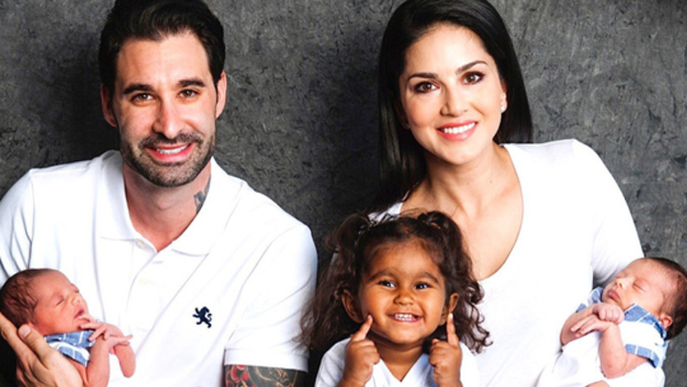 সানি লিয়ন এবং তাঁর স্বামী ড্যানিয়েল ওয়েবার ২০১৭ সালে ভারতীয় শিশুকন্যা নিশাকে দত্তক নেন। ২০১৮ সালে তাঁর জানান, সারোগেসির মাধ্যমে দুই নতুন অতিথির আগমন ঘটেছে তাঁদের সংসারে। যমজ ছেলের নাম তাঁরা রেখেছেন নোহা এবং আশার।