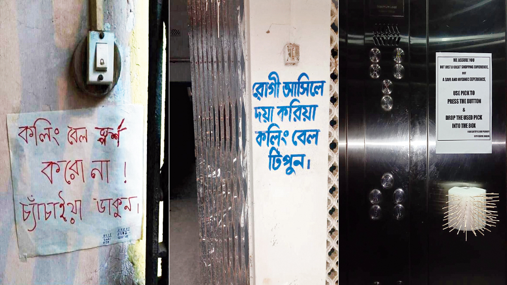 Coronavirus in India: People are writing warning signs on their calling bell