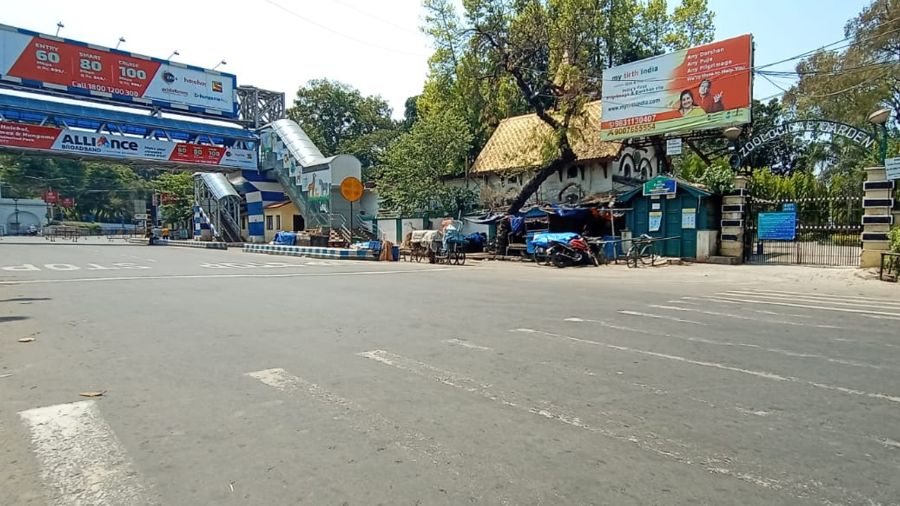 কলকাতা মানেই চিড়িয়াখানা। হাজার আনন্দ-মজা সেখানে অপেক্ষা করে থাকে। লকডাউনের জেরে সেই চিড়িয়াখানার দরজাতেও এখন তালা। ছবি: সোমনাথ মণ্ডল।