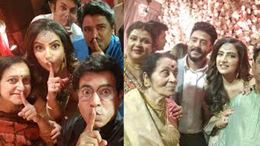 বিয়ের দিন টলিউডের বেশির ভাগ তারকা যেতে না পারলেও উপস্থিত ছিলেন শ্রীকান্ত মোহতা, জিৎ, রুদ্রনীল ঘোষ, রচনা বন্দ্যোপাধ্যায়, তনুশ্রী, জুন মাল্য, শ্রেয়া পাণ্ডে, মানালি দে, অনিন্দিতা বসু প্রমুখ।