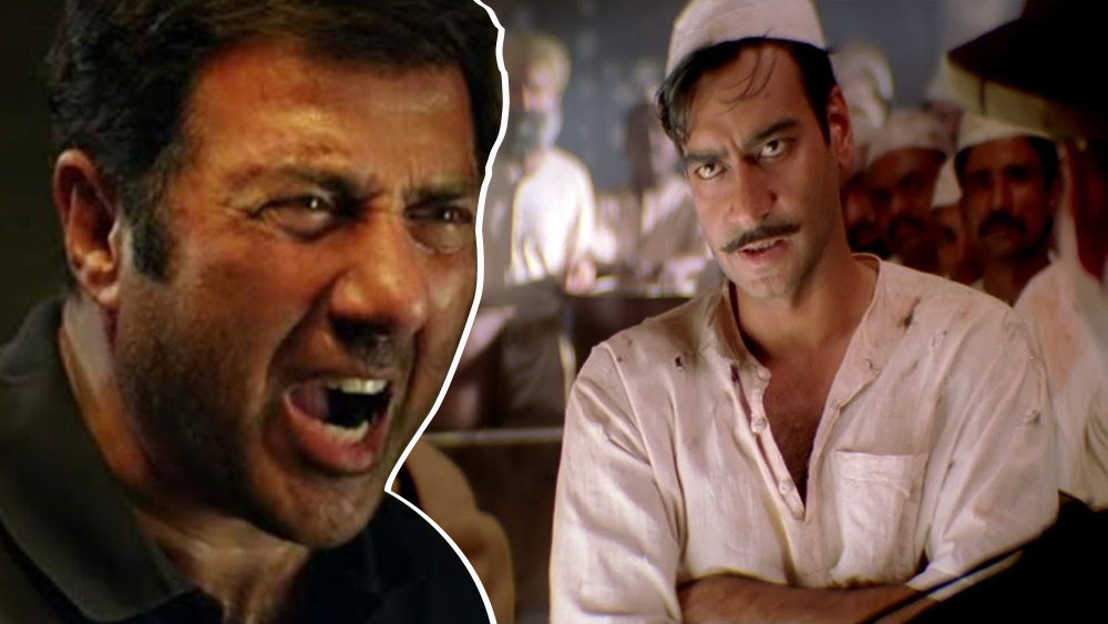 কিন্তু সাফল্যের নিরিখে অনেক বেশি এগিয়ে ছিল রাজকুমার সন্তোষীর ছবি। ভগৎ সিংহের ভূমিকায় অভিনয়ের জন্য জাতীয় পুরস্কার পান অজয় দেবগণ। এর ফলে তিনিও সানি দেওলের রোষের মুখে পড়েন। (ছবি: ফেসবুক)