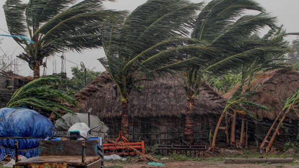 ঘূর্ণিঝড় আমপানের প্রভাবে তছনছ বাংলা। 