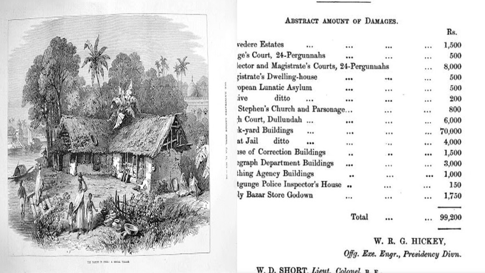 ব্রিটিশ শাসকদের তরফে প্রকাশিত তৎকালীন নথিতে প্রকাশ, সে সময় শুধু শহর কলকাতাতেই ঝড়ে ক্ষয়ক্ষতি ছাপিয়ে গিয়েছিল ৯৯ হাজার টাকা। বেলভেডেয়ার এস্টেট, জাজেস কোর্ট, ইয়োরোপীয়ান লুনাটিক হাসপাতাল-সহ কলকাতার অসংখ্য নামী প্রতিষ্ঠান তছনছ হয়ে গিয়েছিল প্রকৃতির তাণ্ডবলীলায়। হুগলি নদীতে জলোচ্ছ্বাস দেখা গিয়েছিল প্রায় ৪০ ফুট উচ্চতা অবধি।