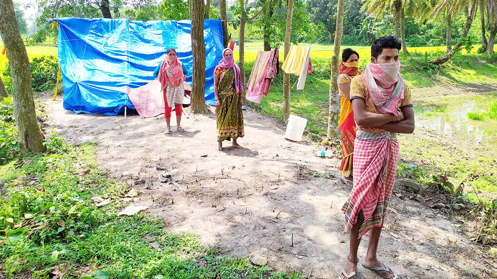 Neighbors barricaded themselves from entering the house