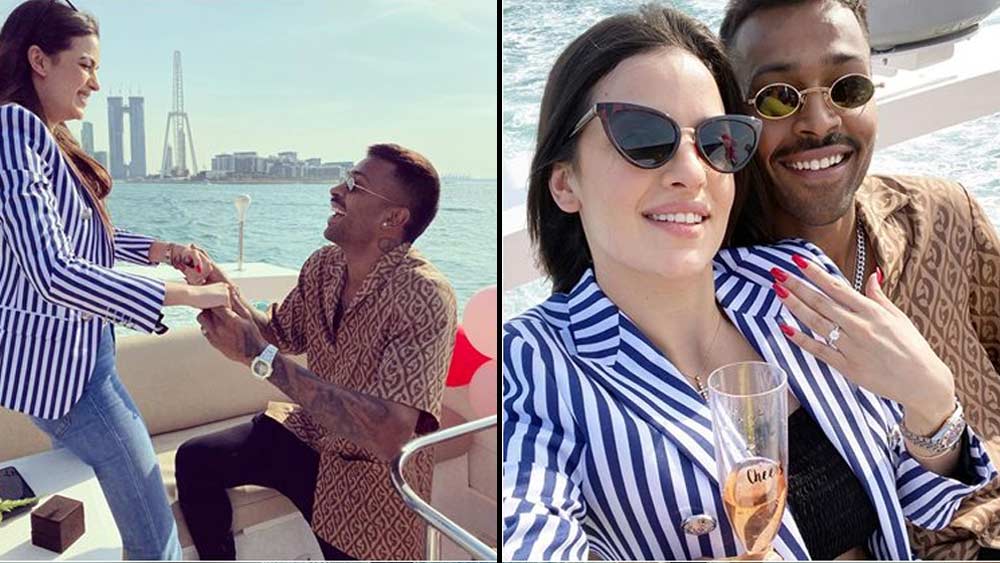 পটৌডি-শর্মিলা, আজহার-সঙ্গীতা, হরভজন-গীতা, যুবরাজ-হ্যাজেল, জাহির-সাগরিকা, কোহালি-অনুষ্কাদের ধারা মেনে আরও একটি জুটি পেল ভারতীয় ক্রিকেট। মাস ছয়েক আগে ইনস্টাগ্রামে বান্ধবীর সঙ্গে একটি ছবি পোস্ট করেন হার্দিক। যেখানে দেখা যায়, নাতাসা বাঁ হাত তুলে দেখাচ্ছেন আংটি। সেই ছবি পোস্ট করে হার্দিক লেখেন, ‘‘ম্যায় তেরা, তু মেরি জানে, সারা হিন্দুস্তান। এনগেজড।’’