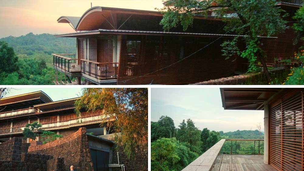 এই বাড়ি তৈরি করা হয়েছে নারকেল কাঠ দিয়ে। সেই কাঠকেই স্তরে স্তরে সাজিয়ে তৈরি হয়েছে গোটা বাড়ি। বাড়িতে নেই কংক্রিটের কোনও দেওয়াল।