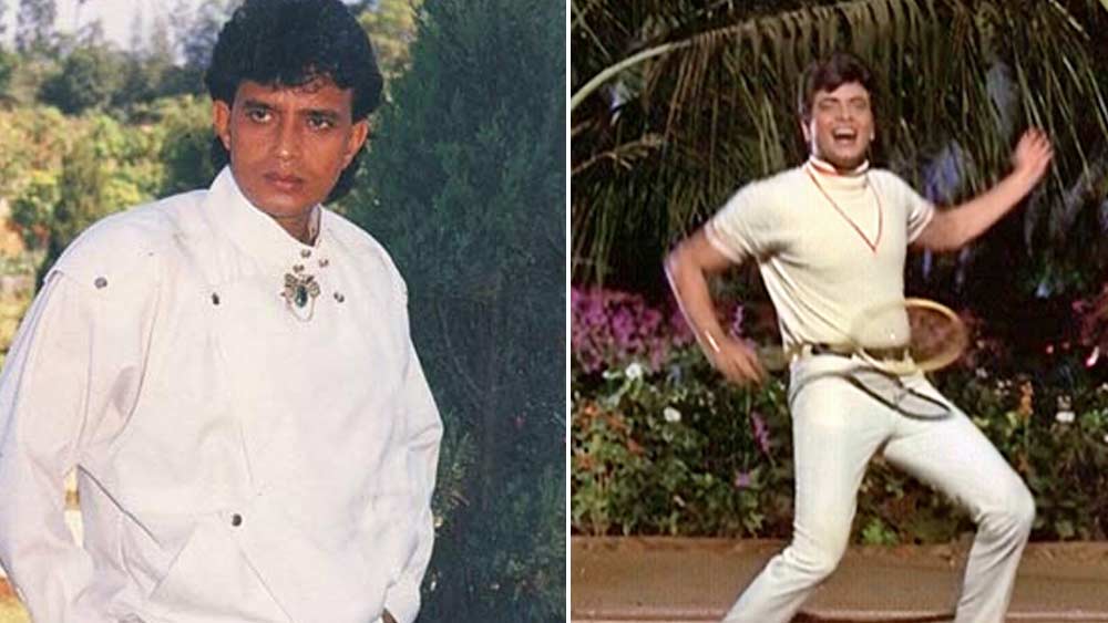 বলিউডি পর্দায় শুধুমাত্র জিতেন্দ্রই যে পুরোপুরি সাদা পোশাক পরে নাচগান করেছেন, তেমনটা কিন্তু নয়। জিতেন্দ্র ছাড়াও মিঠুন চক্রবর্তীকে দেখা গিয়েছে পুরোপুরি সাদা পোশাকে। তবে জিতেন্দ্রর মতো এত দীর্ঘ সময় তার ‘সাদা ইমেজ’ ধরে রাখেননি আর কোনও অভিনেতা! ছবি: সংগৃহীত।