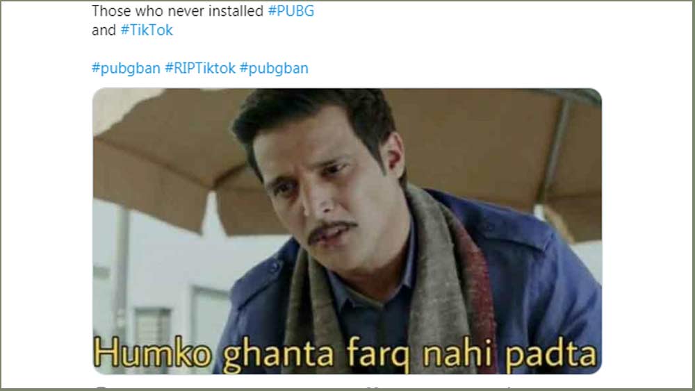 কিন্তু এমনই কিছু নেটাগরিক আছেন, যাঁরা না টিকটক ব্যবহার করতেন, না খেলতেন পাবজি। এই মিম যুদ্ধে তাঁদের ভাবখানা এমন, “আর আমাদের কী এল গেল।”