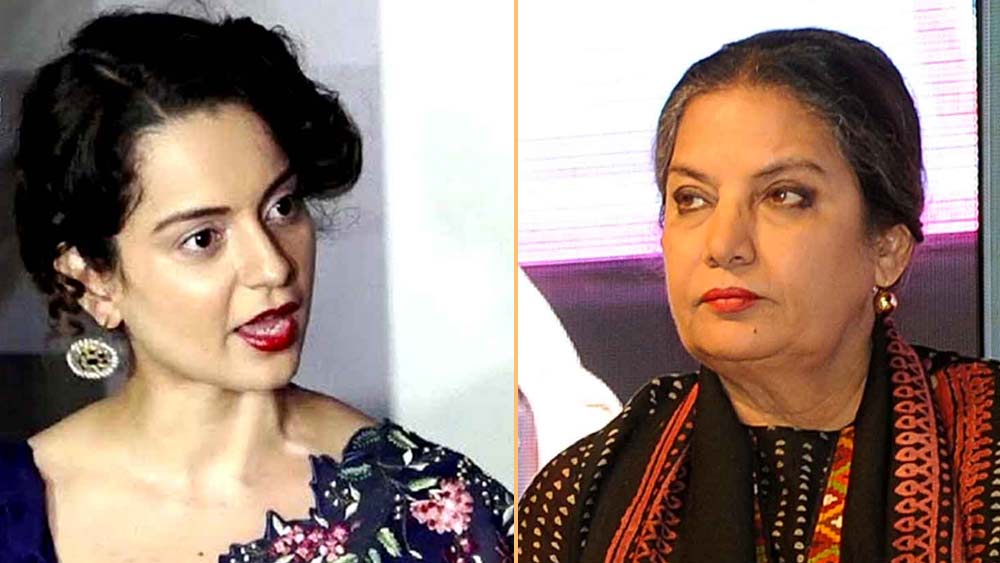 বর্ষীয়ান অভিনেত্রী শাবানা আজমিকে দেশদ্রোহী বলেন কঙ্গনা। পুলওয়ামা হামলার পর পাকিস্তানে একটি অনুষ্ঠানে শাবানার যোগ দেওয়া নিয়ে এমন মন্তব্য আসে তিন বার জাতীয় পুরস্কারজয়ীর তরফে।