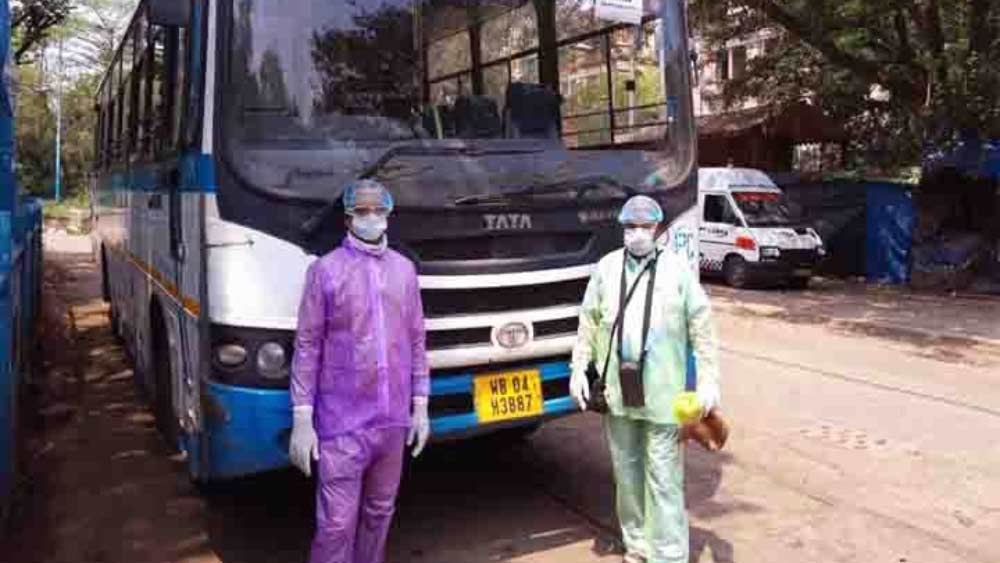 The district bus workers are not joining the work for fear of infection