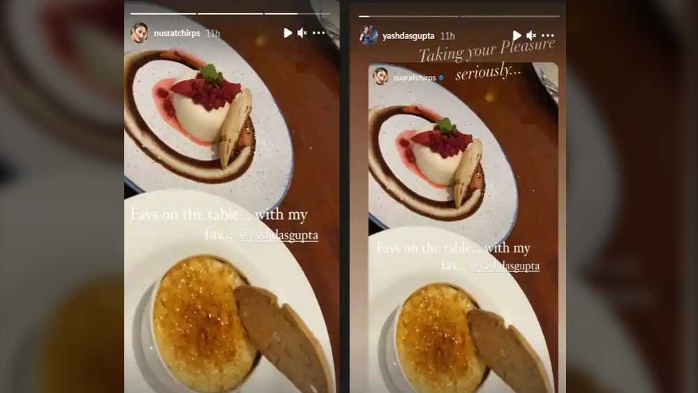 নুসরত ও যশের ইনস্টাগ্রাম স্টোরি