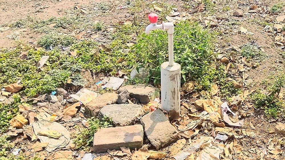 পাণ্ডবেশ্বরের বাঙালপাড়ায় কলে জল পড়ছে না। 